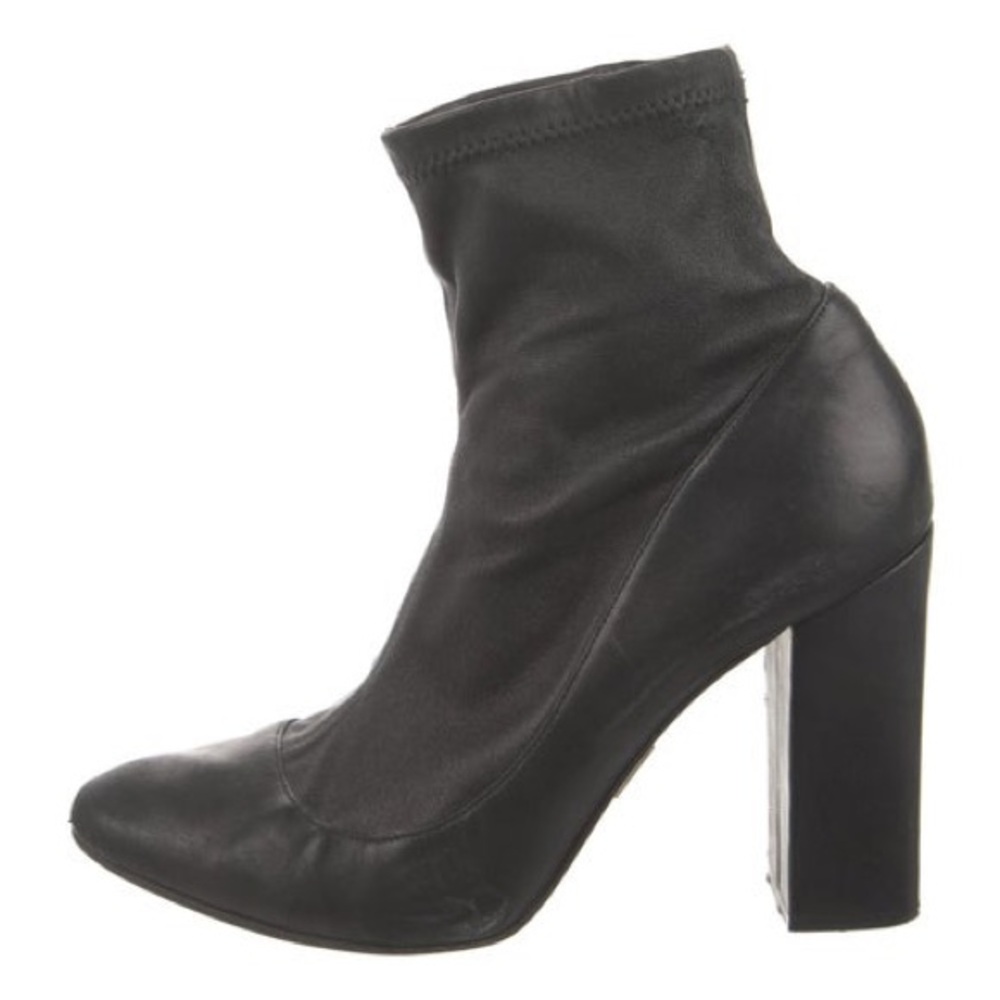 Tamara Mellon Black Leather Ankle Boots - Picture 2 of 5